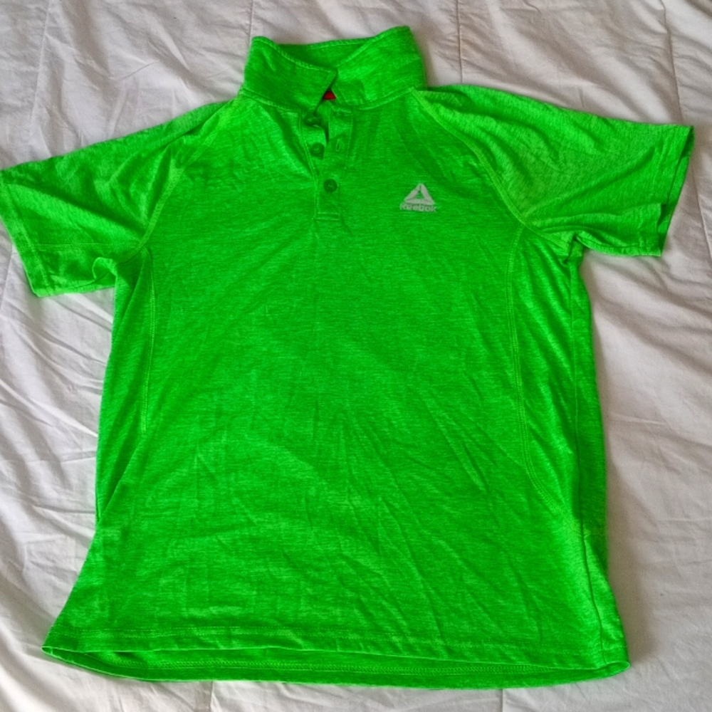 Reebok kids polo (golf, workout) in line green